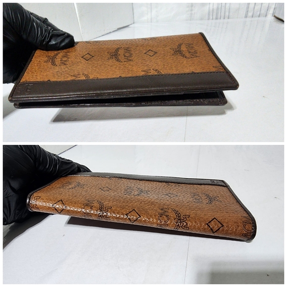 MCM Bill Leather Wallet Brown - Picture 9 of 14